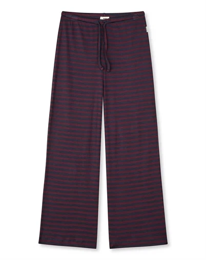 Mads Nørgaard Kids - 2x2 Cottom Stripe Verona Bukser - Sky Captain/Winetasting